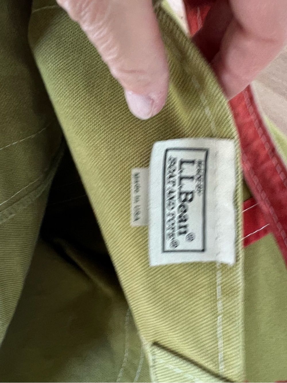 VTG LL Bean Boat & Tote Canvas Tote Bag - Rare Green Color - Extra large - Picture 4 of 10